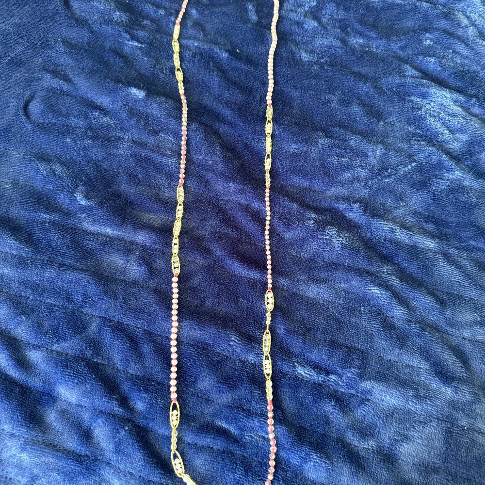 Chan Luu pink and white stone necklace